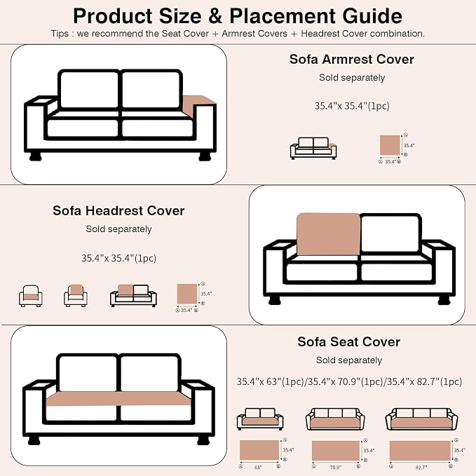 STACYPIK Modern Geometric Beige Couch Cover for Dogs Washable, Thickened Fuzzy Pet Sofa Covers for 3 Cushion Couch Pet Friendly, Non Slip Sofa Protector for Sectional Multi-use Dog Bed Mat-27.6X82.7IN - Image 3