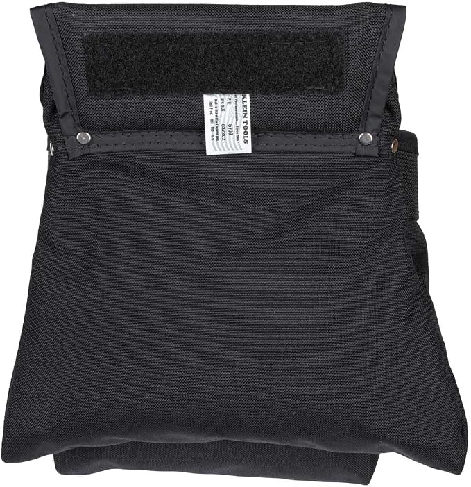 Klein Tools 5703 Tool Pouch, PowerLine Series Utility Pouch Fits Tool Belts up to 2.5-Inch, Strong Rivet Reinforced Stitching, 3-Pocket - Image 12