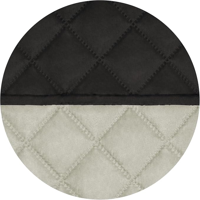 PureFit Reversible Quilted Couch Covers for Dogs Loveseat Sofa Cover 54" | Black/Beige, Water Resistant Couch Protector, Washable Pet Couch Cover with Non Slip and Elastic Straps For Kids - Image 5