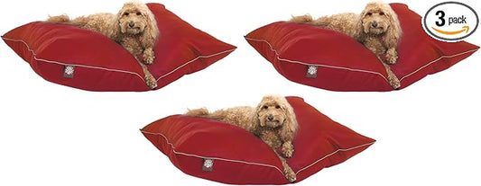 Majestic Pet 28-Inch by 35-Inch Super Value Pet Bed Medium, Red (Pack of 3) by MajesticPet