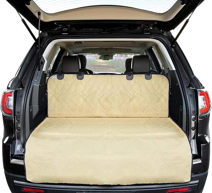 Arf Pets SUV Dog Cargo Liner Cover for SUVs and Cars, Waterproof Material, Non Slip Backing, Extra Bumper Flap Protector, Large Size - Universal Fit by ArfPets