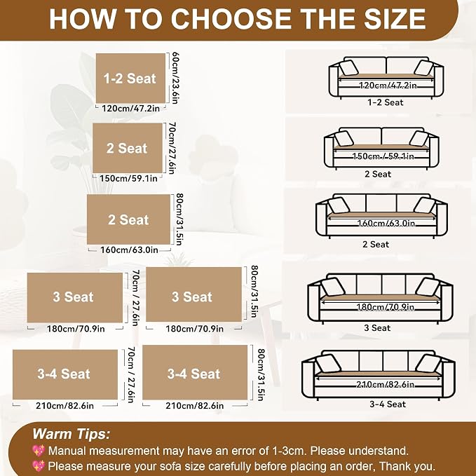 OTOB Pet Couch Cover Washable, Anti Slip Dog Sofa Covers Protector | Coffee, 31.5" x 82.7", All Seasons, Soft Fuzzy Plush, 3 Cushion Furniture Protector, Breathable, Thick Wear-Resistant - Image 9