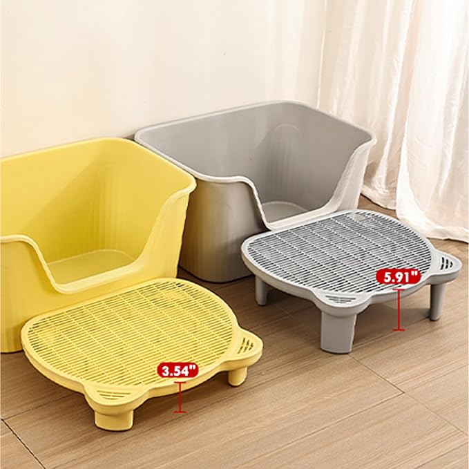 SpaceTime Cat Litter Mat Litter Trapping Mat,20.08"x15.94"x3.54"Large Dual-Layer Cat Litter Box Mat for Kitty,Floor Protection,Waterproof Urineproof(White) - Image 2