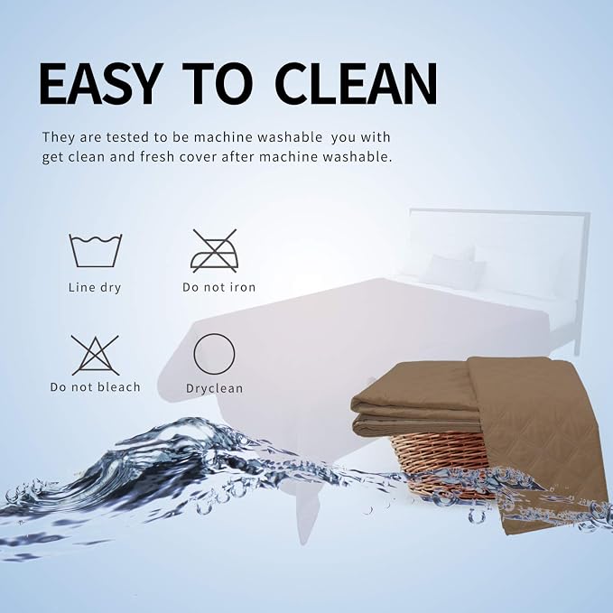 Easy-Going 100% Waterproof Dog Bed Cover, Non-Slip Pet Blanket for Furniture, Washable Couch Cover, Repleasement Sofa Cover (86X82 in,Camel) - Image 6
