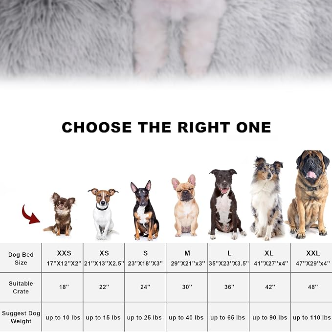 Bedfolks Plush Dog Crate Bed, Waterproof & Washable Faux Fur Pad for Extra Large Dogs, Grey, 41"x27" - Image 7