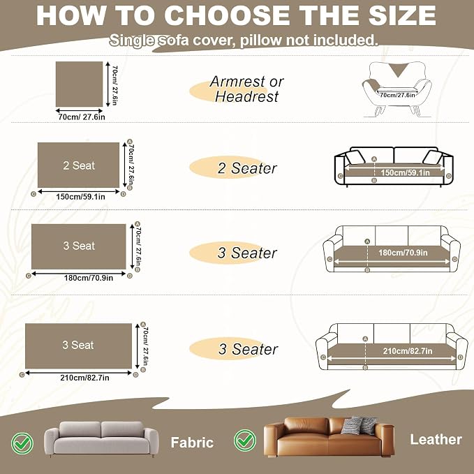 STACYPIK Thickened Soft Khaki Dogs Couch Cover, Fuzzy Loveseat Recliner L Shaped Armrest Backrest, Pet Sofa Protector for 3 Cushion Sofa, Non-Slip Cozy Plush Sofa Slipcover Washable-27.6X70.9IN - Image 2