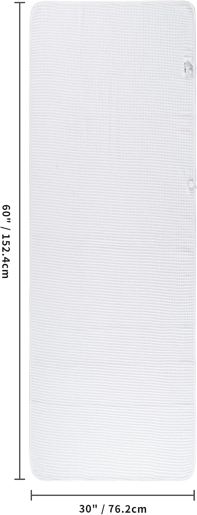 POLYTE 430 GSM Microfiber Oversize Quick Dry Lint Free Bath Towel, 60 x 30 in, 4 Pack (Waffle Weave) - Image 3