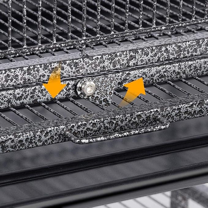 Yaheetech 69" Large Bird Cage for Parakeets, Budgies, 3-Tier Flight Cage | Detachable Rolling Stand, Easy Cleaning Slide-out Tray, Multi-door Access, 0.4'' Bar Spacing, Free Accessories - Image 8