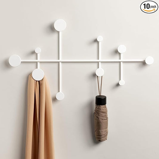 Kazai. 'Sval' Wall Wardrobe | Minimalist Coat Hook Design from Berlin | Modern Metal Wall-Mounted Coat Rack/Hooks | White by KAZAI