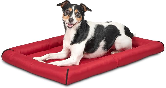 MidWest Homes for Pets Ultra-Rugged MAXX Dog Bed, Water Repellant, Easy Wipe Clean, Super Durable, Fits 30-inch Dog Crates, Slip Resistant Bottom, Red, 30L x 21W x 3H inches by MidWestHomesForPets