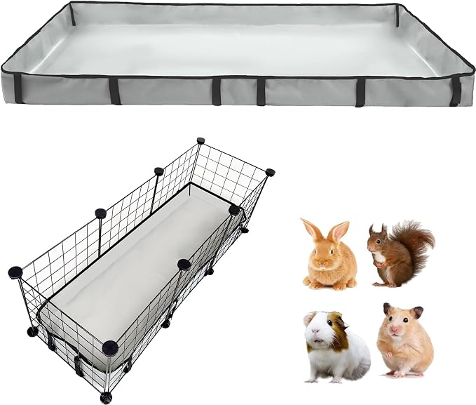Guinea Pig Cage Liner Tarp Bottom Waterproof and Washable Base Also for Rabbits, Bunny, Chinchesillas, Hedgehog, Ferrets and Other Small Animals(12x36 inches) by DZWLKJ