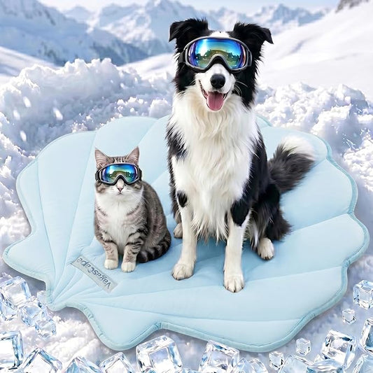 Dog Cooling Mat Washable Pet Cooling Mat, Self Cooling Mat for Dogs Large | 47" x 45", Thick Portable Foldable Cooling Pad for Indoor Outdoor, Crate, Travel, Camping and Beach by Vagascape