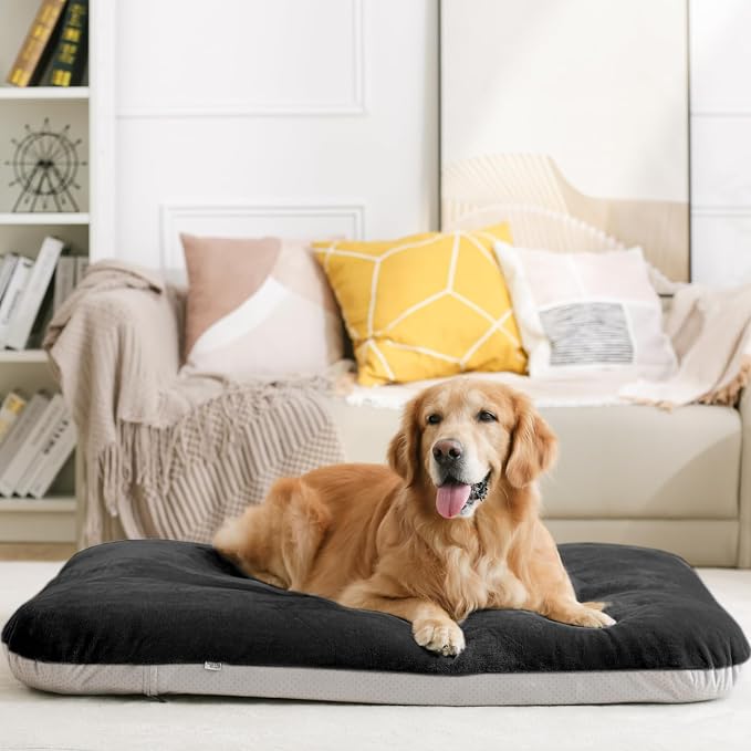 Magic Dog Super Soft Extra Large Dog Bed, 47 Inches Jumbo Orthopedic Foam Pet Beds with Anti Slip Bottom, Dog Sleeping Mattress with Removable and Washable Cover, Dark Grey XL - Image 8