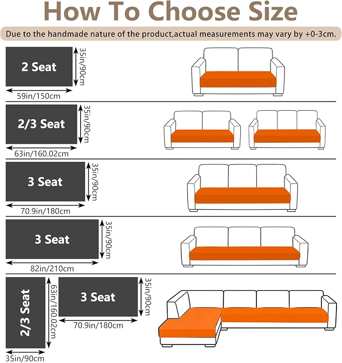 100% Waterproof Couch Covers for Sectional Sofa, Washable Couch Cover, L Shaped Couch Cover for Dogs, Non Slip 2 Pieces Sofa Cover Pet Friendly, 35"x63"+35"x70.9"-Light Grey - Image 2