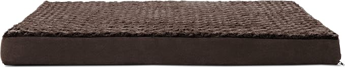 Furhaven Orthopedic Dog Bed for Large Dogs w/ Removable Washable Cover, For Dogs Up to 95 lbs - Ultra Plush Faux Fur & Suede Mattress - Chocolate, Jumbo/XL - Image 2