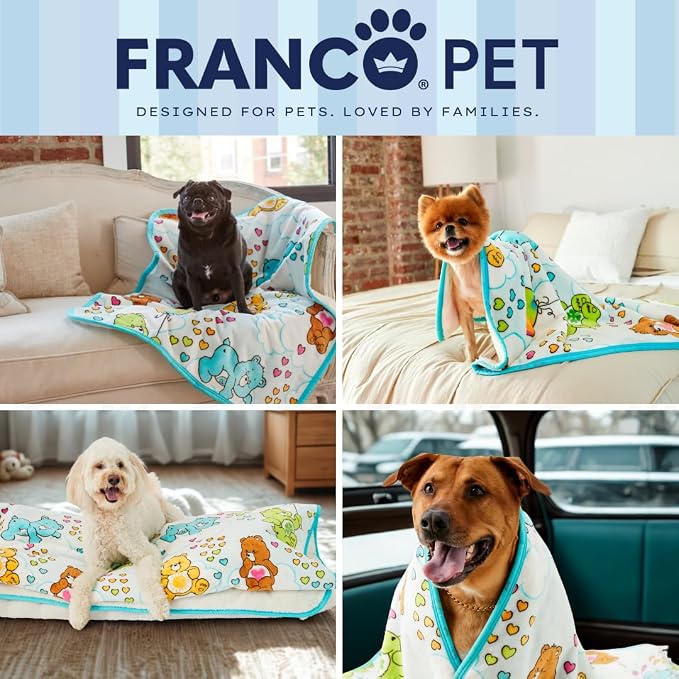 Care Bears Waterproof Dog Bed Cover, Large 30x40 Pet Blanket for Furniture Bed Couch Sofa, (Officially Licensed) by Franco - Image 7