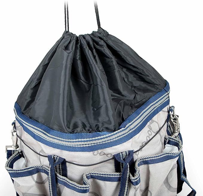 Jeffers Poplar Head Grooming Bag – Horse Grooming Organizer Tote with Pockets for Brushes, Tools, Clippers, Shampoo, Detangler – Stable Barn Kit Carrier for Horses, Pets, Latte Snaffles & Irons - Image 5