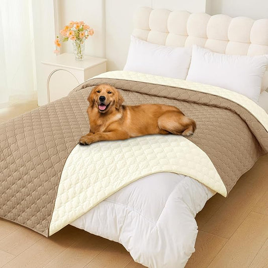 Smiry Waterproof Dog Bed Cover Blanket, Reversible Pet Blanket | Soft Reversible, Washable Leakproof Cats Dogs Couch Cover for Sofa, Couch, Furniture (82x82 Inch) by Smiry