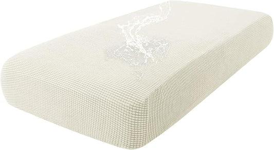 hyha Waterproof Couch Cushion Covers for Pets, Non Slip Sofa Seat Cover | Stretch Jacquard Fabric, Elastic Bottom, Non Slip Fit, Waterproof Protection, Pet Hair Protection (1 Piece for Medium) by hyha