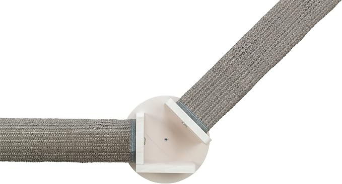 Trixie Cat Wall Furniture Set 4 - Cat Wall Scratcher, Climbing Shelves - 2 Sisal Rope Scratching Posts - Elevated Shelf - Gray/White - Image 5
