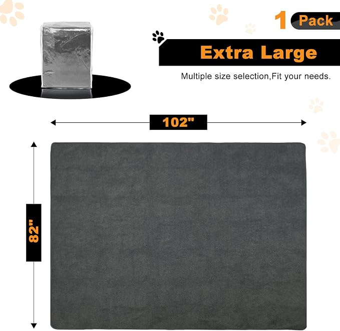 Dog Pee Pad Washable 82x102 Extra Large,Absorb Reusable Whelping Pads, Non-Slip Puppy Training Pads, Waterproof Floor Mat for Potty Training, Playpen,Incontinence,Housebreaking,Bed - Image 5