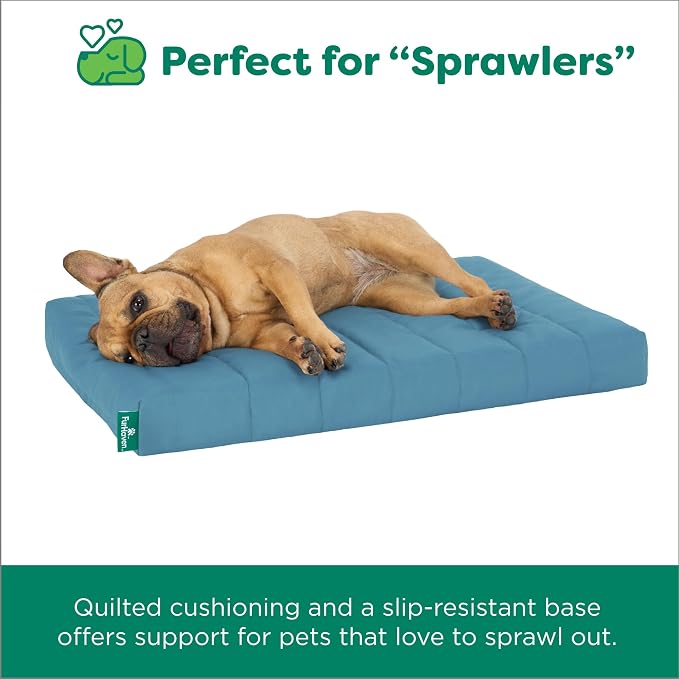 Furhaven Orthopedic Dog Bed – Puffy Quilted Foam Mattress with Removable Washable Cover, Soft & Supportive for Kennels & Crates - Large, Lagoon - Image 9