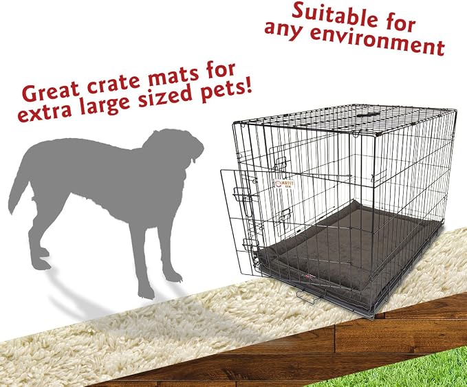 Majestic Pet Dog Crate Mat - Machine Washable Soft Plush Pet Bed Pad for Crates & Kennels | USA Crafted | 48"x30" Villa Storm - Image 4