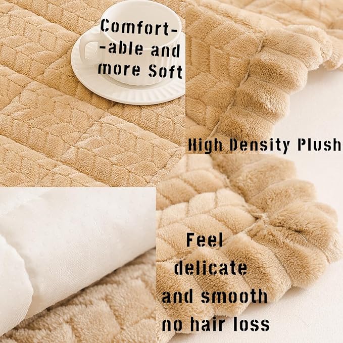 Mitid Sofa Cover Fuzzy Couch Cover for Pet, Couch Covers for Dogs Pets Mat | Washable Non-Slip Sofa Slipcover Cushion Protector Pets Friendly Mat, Dog Couch Cover, Square Couch Covers for Dogs Non Skid - Image 4