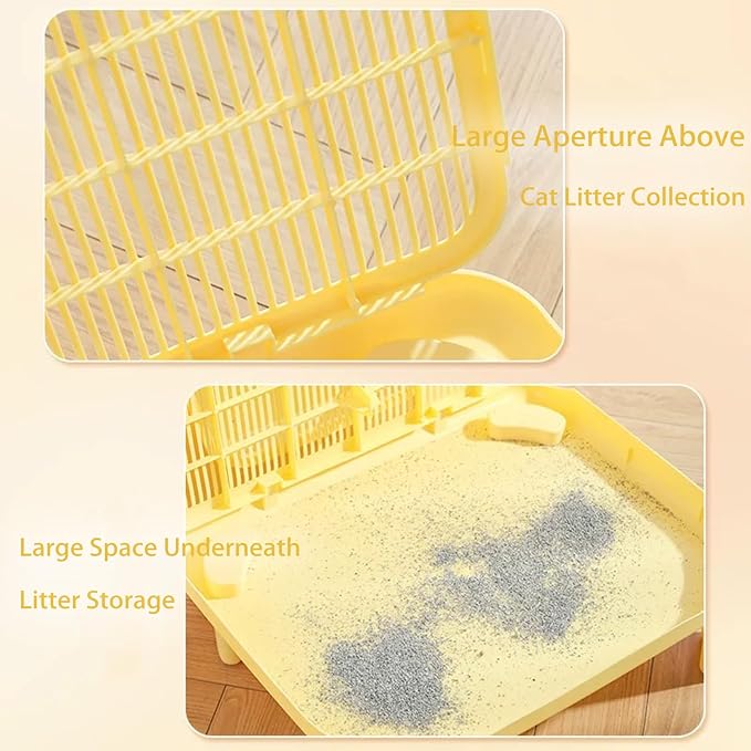 Cat Litter Mat Litter Trapping Mat,19.69"X15.95"X5.90"Litter Box Mat,Waterproof Cat Mats for Litter Large,Easy Clean,Non-Slip Litter Mat for Cat,Urine-Proof Kitty Litter Catcher Mat,Washable (White) - Image 5
