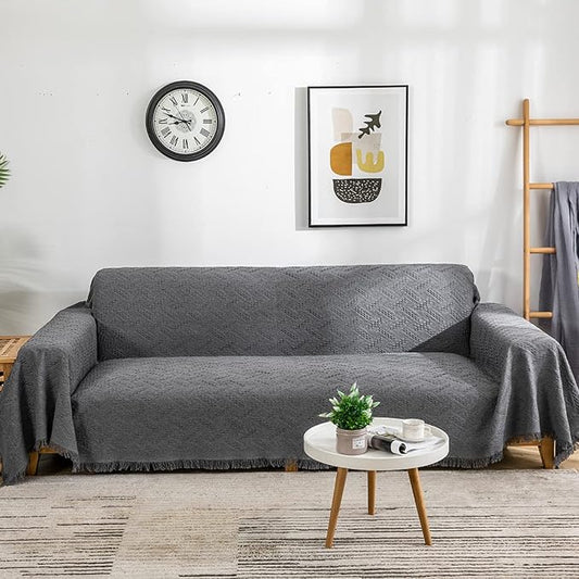 AIVIA Couch Cover Sheet Blanket, Oversized Couch Covers for 3-4 Cushion High Backed Backrest Sofa, Extra Large Furniture Decoration Covers Sofa Slipcovers, L Shape U-Shaped Sectional Protector by AIVIAChairCouchSofaCoverThrowBlanket