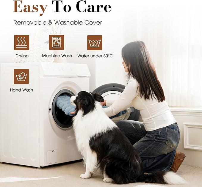 Large Orthopedic Dog Crate Bed with Waterproof Lining | Egg crate foam for joint support. Soft plush surface. Non-slip bottom. Removable & machine washable cover. OEKO-TEX certified - Image 7