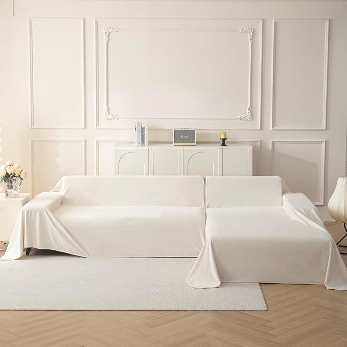 MYSKY HOME White Couch Cover for Dogs Washable Pet Couch Cover Furniture Protector Cover Non Slip Soft Couch Sofa Cover, Love Seat Couch Covers, Sofa Covers Washable, 71" x 102" - Image 8