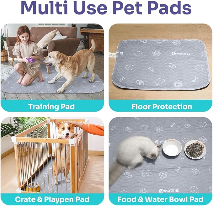 Dog Washable Pee Pads, Reusable Puppy Pads, 2 Pack Large 36"x41" | Reusable Dog Training Pads, Puppy Non-Slip Waterproof Mat, Super Absorbent, Waterproof - Image 6