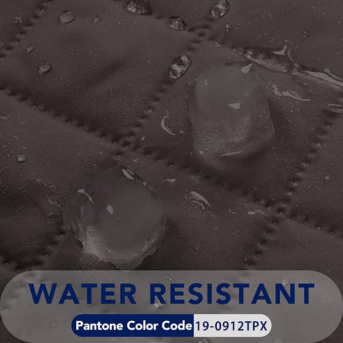 PureFit Reversible Quilted Couch Covers for Dogs Loveseat Sofa Cover 54" | Chocolate/Chocolate, Water Resistant Couch Protector, Washable Pet Couch Cover with Non Slip and Elastic Straps For Kids - Image 4