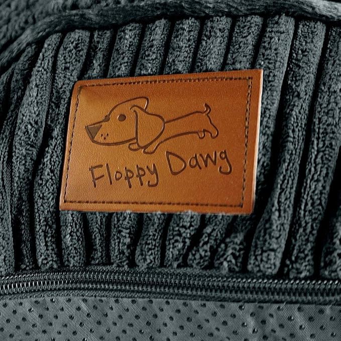 Floppy Dawg Medium Dog Bed Replacement Cover. Removable and Machine Washable Cover for Mattress and Rectangular Pillow Beds. 30L x 19W. Gray with Gray Top. - Image 6