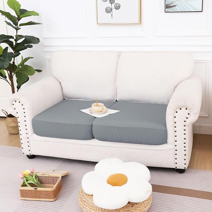 hyha Waterproof Couch Cushion Covers, Anti Slip Sofa Slipcovers for Pets | Waterproof Protection, Thick Jacquard Fabric, Wear Resistant, Anti Slip, Pet Protection (2 Pieces) - Image 5