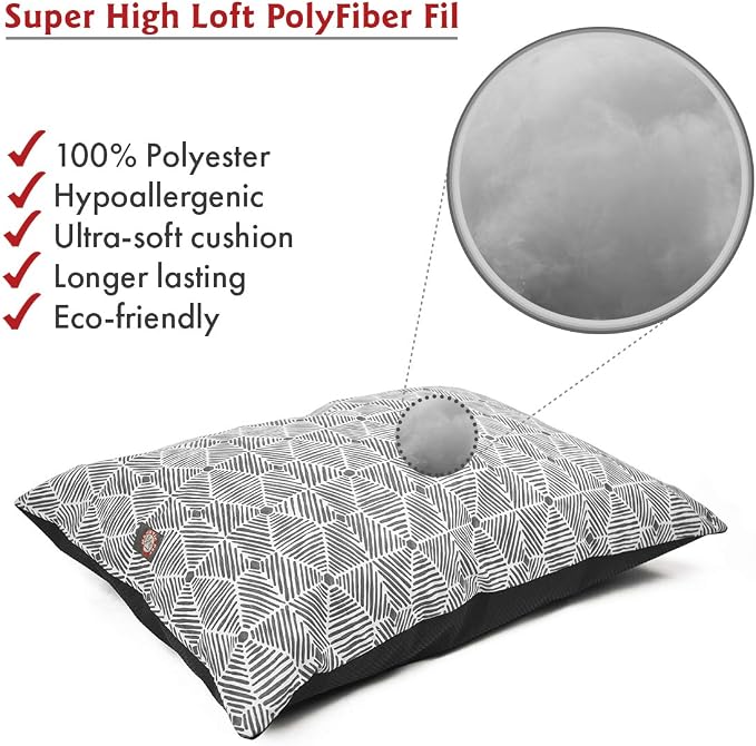 Majestic Pet Large Dog Bed - Washable Super Comfy Non-Slip Crate Bed - Dog Kennel Sleeping Mat - 46 x 35 Inch - Charlie Gray - Image 3