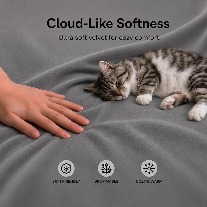 Loiion Cat Scratch Couch Cover Waterproof Sofa Cover 118"x71" | Pet-Friendly Couch Protector, Anti-Scratch & Non Slip Sofa Cover For Cats Dogs Kids, Machine Washable - Image 4