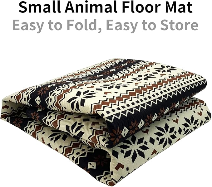 VCEPJH Large Rabbit Floor Mats for Indoor Rabbit Cage Liners Washable 78.7"X47.2" Reusable Bunny Rugs for Playpen Pad Soft Animal Cage Flooring Anti Slip Pet Carpet for Ferret Guinea Pig Bedding - Image 6