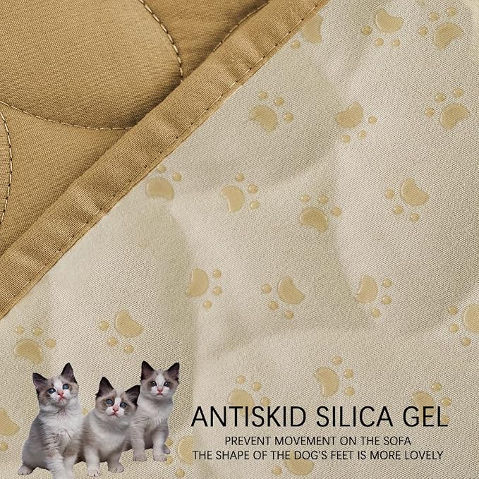 Ameritex Waterproof Pet Bed Cover Anti-Slip Dog Bed Blanket for Sofa and Furniture Waterproof New Pattern Design (Sand, 30x80 Inch (Pack of 1)) - Image 4