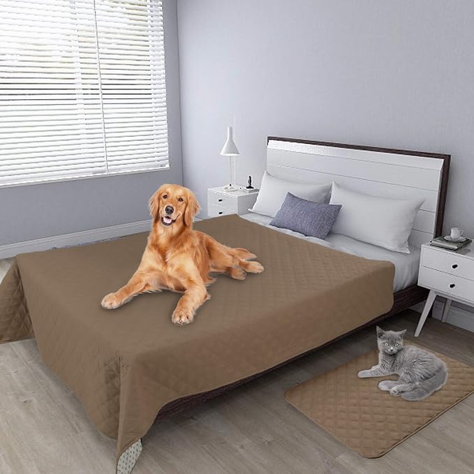 Easy-Going 100% Waterproof Dog Bed Cover, Non-Slip Pet Blanket for Furniture, Washable Couch Cover, Repleasement Sofa Cover (120X82 in,Camel) - Image 2