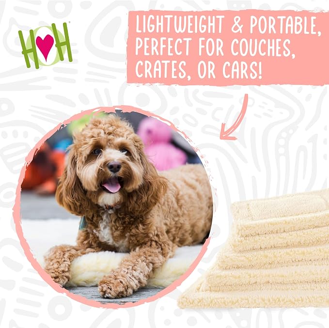 HuggleHounds Mat Cat & Dog Bed - Crate Pads for Dog Cages, Machine Washable Kennel Bed for Sleeping, Medium & Large Size Breeds - Large, 26" x 42" - Image 3