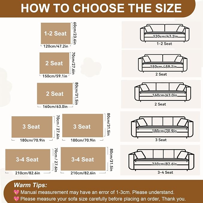 OTOB Couch Covers for Dogs Washable, Non Slip Loveseat Pet Sofa Protector | Cream, 23.6" x 47.2", Soft Fuzzy Plush, All Seasons, Pet Friendly Furniture Protector, Breathable, Thick Wear-Resistant - Image 9