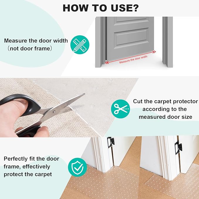Uross Cat Doorway Protector - Anti-Scratch Mat for Pets, Set Includes Under Door Cat Scratch Protector - Image 6