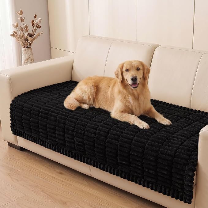 Smiry Couch Cover for Dogs, Non Slip Washable Sofa Protector for Pets | Soft Furniture Cover for Leather & Fabric Couches, Cozy Protect Against Fur, Dirt & Messes, Pet Friendly, 35.4"x63" by Smiry
