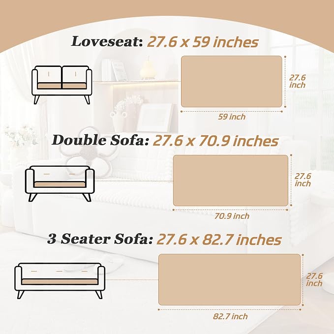 Plush Couch Cover for Dogs – Non Slip Pet Sofa Protector, Ultra Soft Washable Couch Cover for Pets, Anti-Slip Backing Furniture Protector for Cats & Dogs, Fits Standard & L-Shape Sofas (Only1PC ) - Image 5