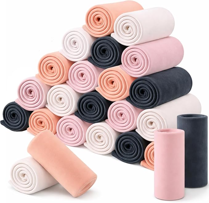 Newwiee 48 Pcs Bulk Fleece Throw Blankets 50'' x 60'' Oeko-tex Standard 100 Certified for Outdoor Wedding Guest Blankets Donation Homeless Sleepover Lap Pet Sofa, All Seasons Use (Pink Shades) by Newwiee