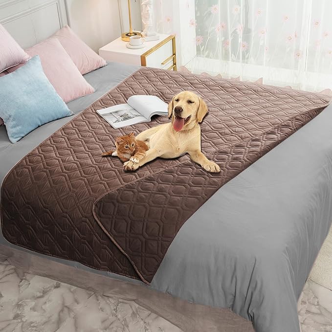Ameritex Waterproof Blanket Reversible Dog Bed Cover Pet Blanket for Furniture Bed Couch Sofa - Image 7