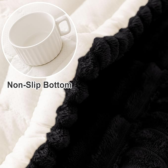 hyha Couch Cover for Dogs, Washable Non Slip Plush Flannel Sofa Protector | Thick Flannel, Silicone Anti-Slip Backing, Pet Hair & Scratch Protection, Fits Sofa & Loveseat (27.6" x 88") - Image 6