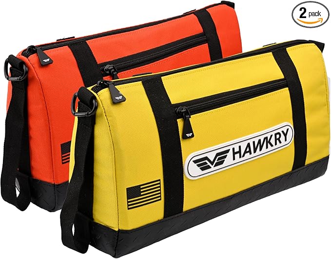 HAWKRY Oxford Waterproof Tool Bag set of 2 – Small Tool Bag and Tool Pouch, Fishing Bag, Travel Pouch, Compact, Durable Small Travel Bag, Multipurpose Tool Bags for Men for Work, Fishing and Travel by HAWKRY